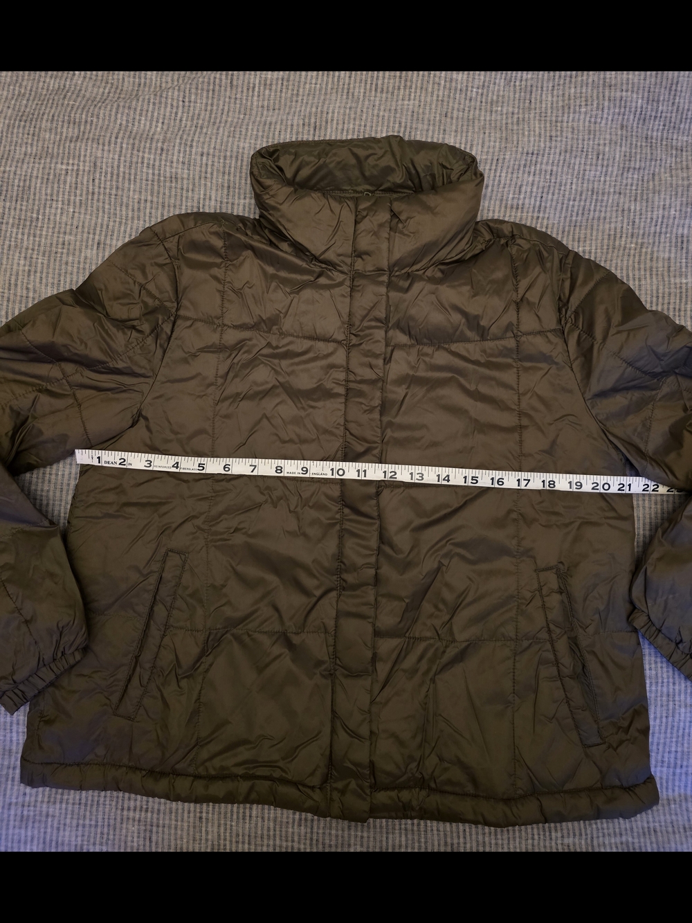 Madewell Travel Buddy Olive Green Quilted Packable Puffer Jacket M - Picture 4 of 10